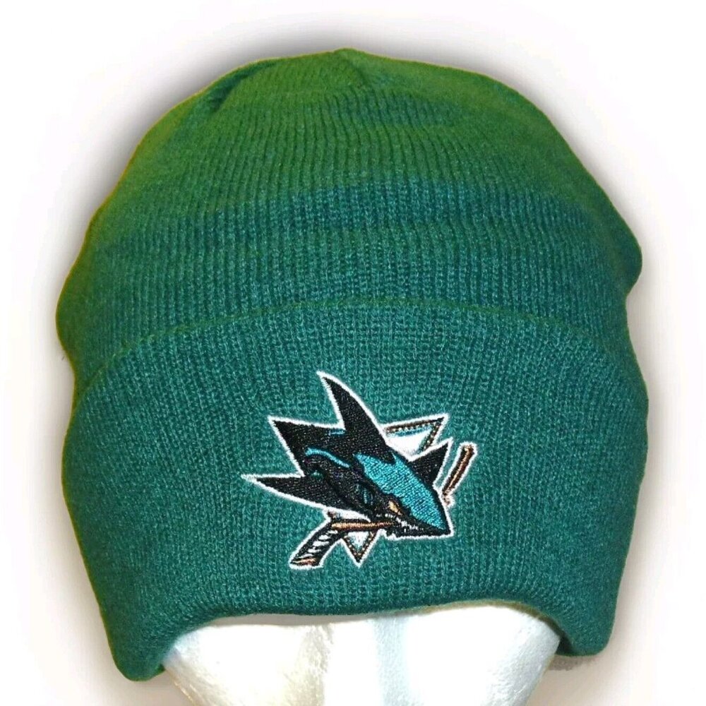 San Jose Sharks Teal Zephyr Adult Mens Beanie Winter Hat Cap New Nhl